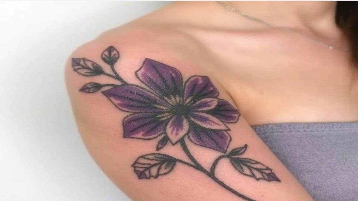 Purple Flower Tattoos